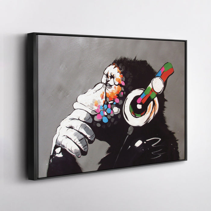 Banksy Male DJ Canvas – Urban Graffiti Wall Art Decor