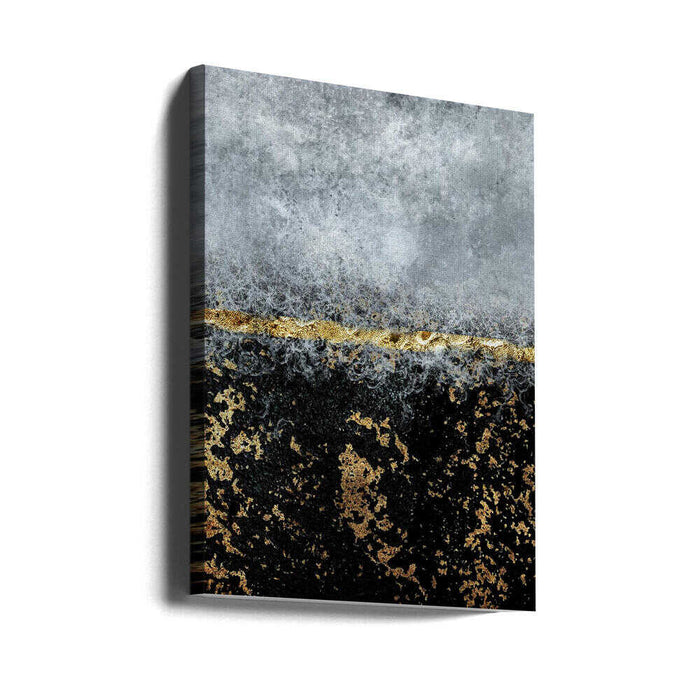 Wall art Gold Black Abstract-0