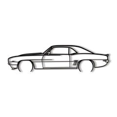 1969 Camaro Detailed Metal Car Wall Art - MT0116