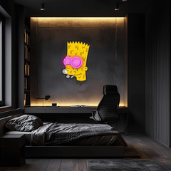 Neon Wall Art Sign Bart Simpson Pop Culture LED Light Decoration