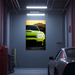 Neon LED Car Wall Art Sign - UV Printed Acrylic Garage Decor