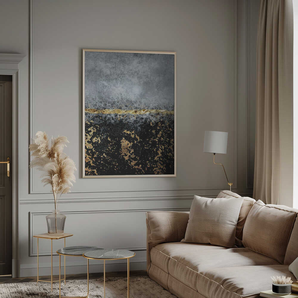 Wall art Gold Black Abstract-5
