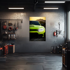 Neon LED Car Wall Art Sign - UV Printed Acrylic Garage Decor