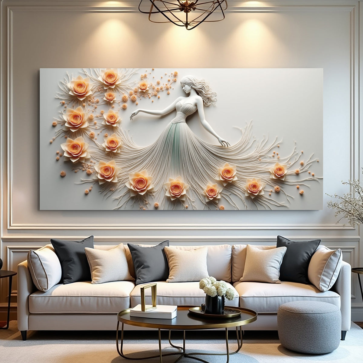 Modern Minimalist Woman Dance Wall Art