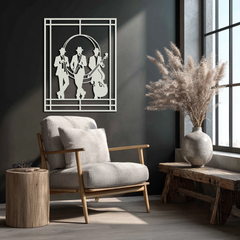 Jazz Musicians Metal Wall Art – Saxophone and Trumpet Player Silhouette Steel Decor for Music Lovers- KAF332