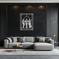 Jazz Musicians Metal Wall Art – Saxophone and Trumpet Player Silhouette Steel Decor for Music Lovers- KAF332