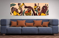 Tribal Music Art African Music Canvas Wall Art
